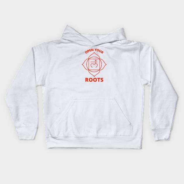 Open your Roots (Chakra) Kids Hoodie by Mey Designs